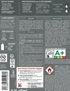 Outlet V33 Peinture bois aérosol couleurs d'ici bleu encré 400ml