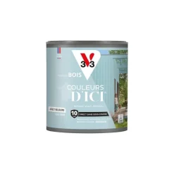 Clearance V33 Peinture bois extérieur couleurs d'ici bleu grisé 0,5L