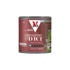 Best V33 Peinture bois extérieur couleurs d'ici rouge intense 0,5L