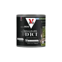 New V33 Peinture bois extérieur couleurs d'ici noir ral9005 0,5L