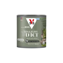 Clearance V33 Peinture bois extérieur couleurs d'ici kaki grisé 0,5L