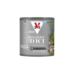 New V33 Peinture bois extérieur couleurs d'ici gris soyeux 0,5L