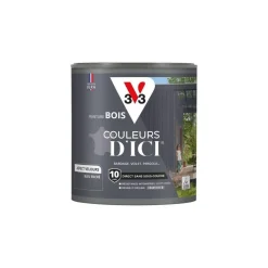 V33 Peinture bois extérieur couleurs d'ici bleu encré 0,5L