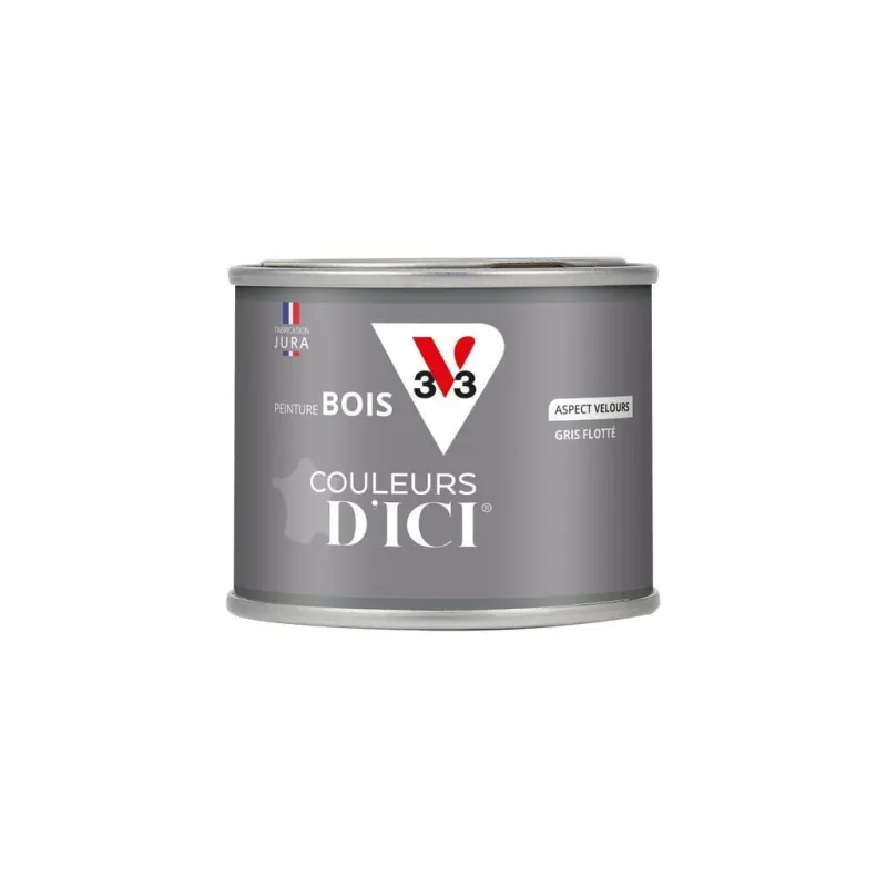 Discount V33 Peinture bois extérieur couleurs d'ici gris flotté 125ml