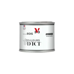 Best V33 Peinture bois extérieur couleurs d'ici blanc ral9010 125ml