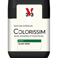 New V33 Peinture Colorissim satin blanc grisé satin 75 ml