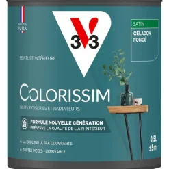 Clearance V33 Peinture Colorissim satin céladon foncé satin 0,5L