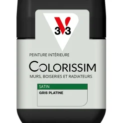 Online V33 Peinture Colorissim satin gris platine satin 75 ml