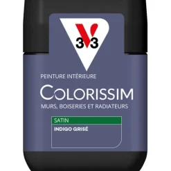 Outlet V33 Peinture Colorissim satin indigo grisé satin 75 ml