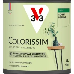 New V33 Peinture Colorissim satin sorbet pistache satin 0,5L