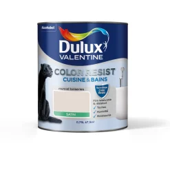Online DULUX VALENTINE Peinture Color Resist Cuisine & Bains Satin Lin Clair 0,75 L