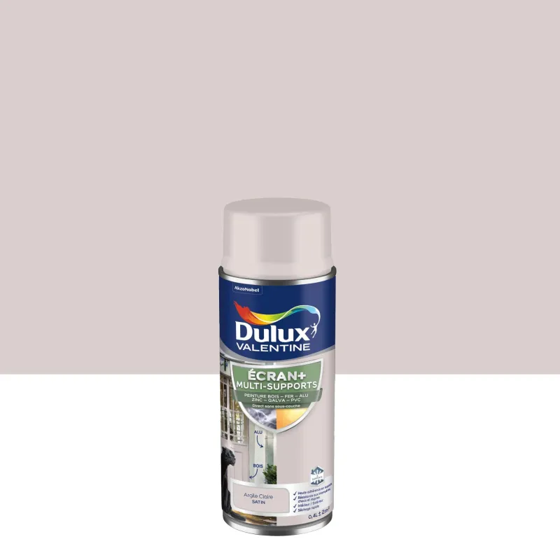 Best DULUX VALENTINE Peinture écran + multi-supports Satin Argile Claire 400 ml