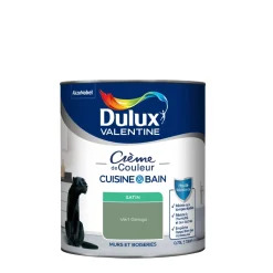Sale DULUX VALENTINE Peinture Crème de Couleur Cuisine/Bain Sat Vert Ginkgo 0,75L