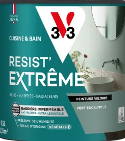 Discount V33 Peinture cuisine et bain Resist Extrême Eucalyptus Vel 0,5L