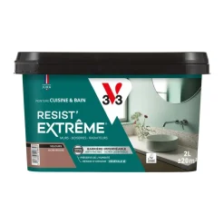 Outlet V33 Peinture cuisine et bain Resist Extrême Ocre rouge Vel 2L