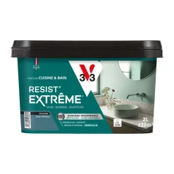 V33 Peinture cuisine et bain Resist Extrême Bleu pétr. Vel 2L