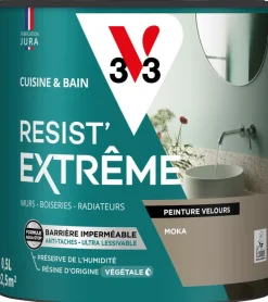 Clearance V33 Peinture cuisine et bain Resist Extrême Moka Velours 0,5L