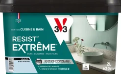 V33 Peinture cuisine et bain Resist Extrême Bleu horizon Vel 2L