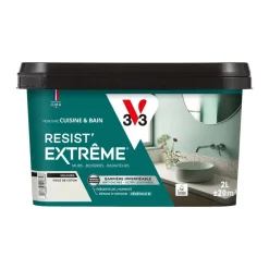Discount V33 Peinture cuisine et bain Resist Extrême V. de coton Vel 2L