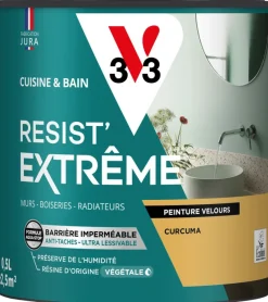 V33 Peinture cuisine et bain Resist Extrême Curcuma Vel 0,5L