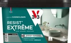 Sale V33 Peinture cuisine et bain Resist Extrême Eucalyptus Vel 2L