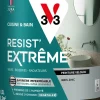 Sale V33 Peinture cuisine et bain Resist Extrême Gris zinc Vel 0,5L