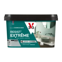 Discount V33 Peinture cuisine et bain Resist Extrême Gris zinc Vel 2L