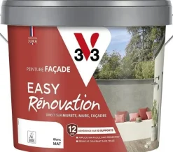 Online V33 Peinture Façade Easy Rénovation blanc Mat 10L