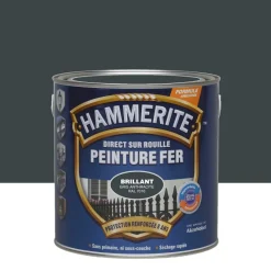 Sale HAMMERITE Peinture fer antirouille brillant gris anthracite 2,5L