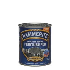 Best HAMMERITE Peinture fer antirouille martelé Gris ardoise 0,75L