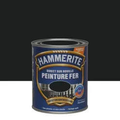 HAMMERITE Peinture fer antirouille Satin Noir 0,75L