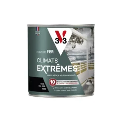Outlet V33 Peinture Fer Climats Extrêmes Mat Noir 0,5L