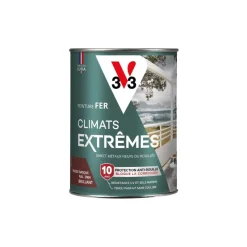 V33 Peinture Fer Climats Extrêmes Brillant Rouge Basque 0,25L