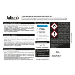 Sale JULIEN Peinture fer extérieur brillant base clear 2 L
