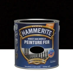 New HAMMERITE Peinture Fer extérieure Martelé Noir 2,5 L