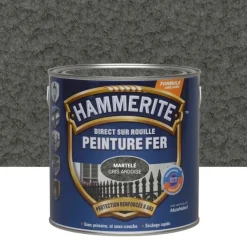 Outlet HAMMERITE Peinture Fer extérieure Martelé Gris Ardoise 2,5 L