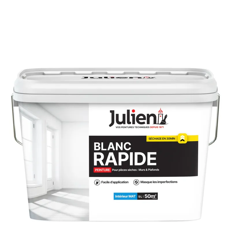 Best JULIEN Peinture intérieure Blanc rapide mat base white 5L
