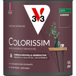 Best V33 Peinture intérieure Colorissim satin aubergine satin 0,5L