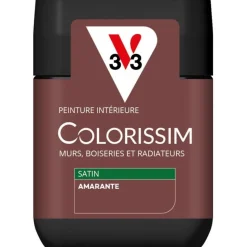 New V33 Peinture intérieure Colorissim satin amarante satin 75 ml