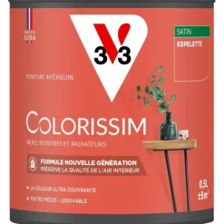 Discount V33 Peinture intérieure Colorissim satin espelette satin 0,5L