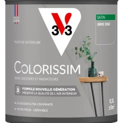 Best V33 Peinture intérieure Colorissim satin gris zinc satin 0,5L