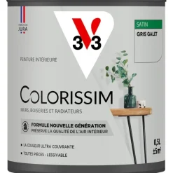 V33 Peinture intérieure Colorissim satin gris galet satin 0,5L