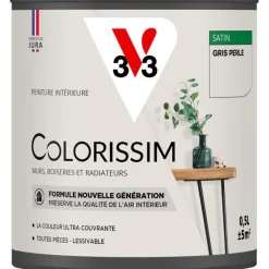 Sale V33 Peinture intérieure Colorissim satin gris perle satin 0,5L