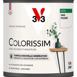 Discount V33 Peinture intérieure Colorissim satin gris poudré satin 0,5L