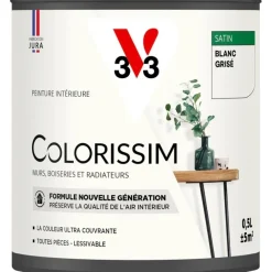 Online V33 Peinture intérieure Colorissim satin blanc grisé satin 0,5L