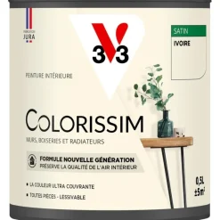 Discount V33 Peinture intérieure Colorissim satin ivoire satin 0,5L
