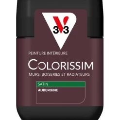 New V33 Peinture intérieure Colorissim satin aubergine satin 75 ml