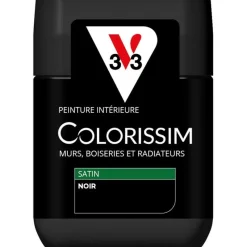 V33 Peinture intérieure Colorissim satin noir satin 75 ml
