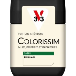 New V33 Peinture intérieure Colorissim satin lin clair satin 75 ml