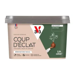 Hot V33 Peinture intérieure Coup d'éclat kaki dense poudré 2,5L